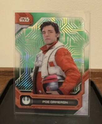 Poe Dameron 2024 Topps Star Wars High Tek Imperial Green Cube Diffractor 07/10 - Image 1 of 3