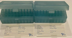Dillon Precision Ammo Box Light Blue 50 Round 38/357MAG Storage Box NOS Lot Of 2 - Picture 1 of 12