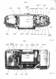 Seltene Contaflex I II III IV  861 - 864/24  Reparatur Anleitung + Teilelisten - Afbeelding 1 van 11
