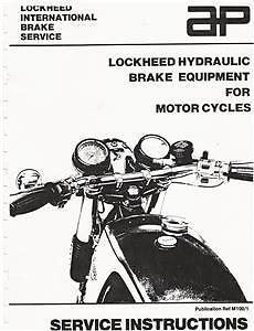 Norton Triumph Lockheed motorcycle disc brake service instructions