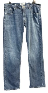 Jeans Levi's Signature Azul Dorado Para Hombre 36X32 Calce Relajado Lavado Oscuro Denim Elástico - Imagen 1 de 7