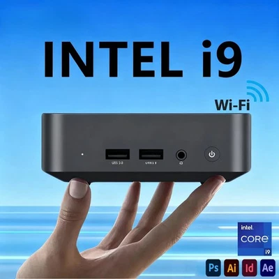 MINI-PC Mini PC Intel Core i9 16GB DDR4 RAM 1TB SSD Windows 11 WiFi BT 5.2 Hochleistungs