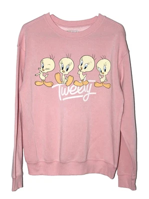 Sudadera Tweety Bird Rosa Looney Tunes Cuello Redondo Talla Mediana Warner Bros. Foto 1 de 4