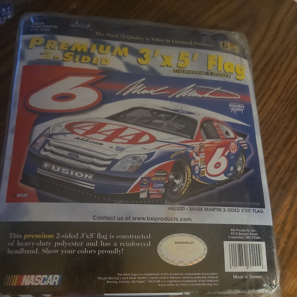 Mark Martin 2-Sided 3' x 5' Flag Sealed New - Image 1 of 1