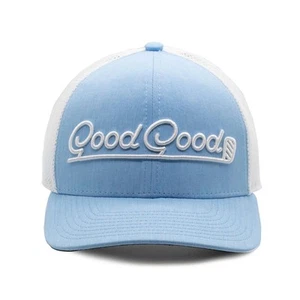 NEW GoodGood Birdie Blue Trucker Snapback Golf Hat Cap - Blue / White - Picture 1 of 2