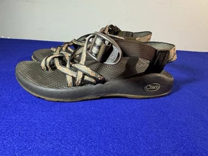 Chaco Womens 7 Classic ZX2 Strap Sandals Brown w Orange Hiking Water Sport - Picture 1 of 9