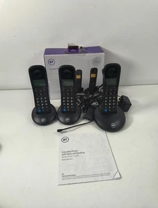 BT Everyday Cordless Landline House Phone with Basic Call Blocker, Trio Handset - Afbeelding 1 van 5