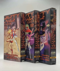 Dirty Pair Flash Acts 1–3 Anime VHS Lot (1998) DUB — Complete OVA Vintage OOP - Picture 1 of 11