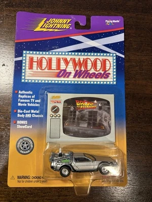 johnny lightning back to the future Hollywood On Wheels Mint On Card Diecast  - Image 1 of 3