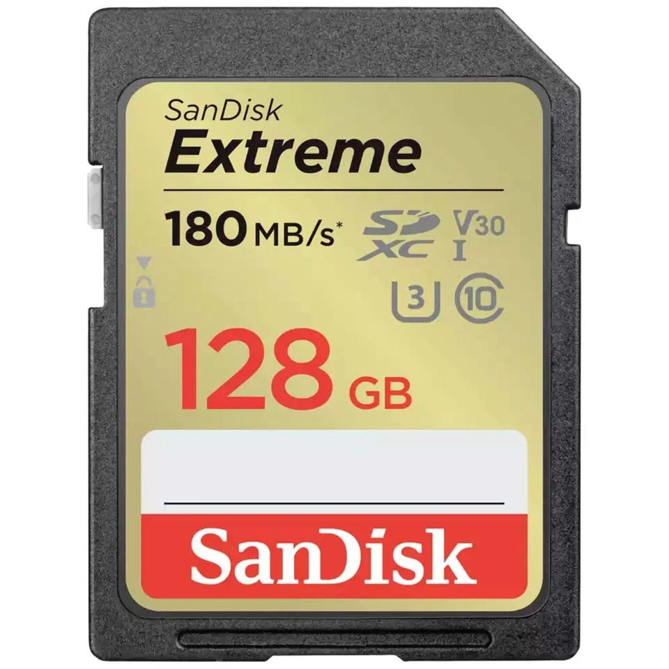 SanDisk Extreme SDXC-Karte  128 GB Class 10 UHS-I stoßsicher, Wasserdicht - Bild 1 von 1