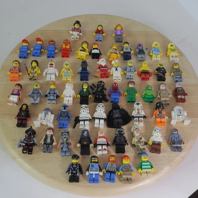 Large Lot 50+ LEGO Minifigures, 59 Figs - Star Wars, Ninjago, Marvel, Knights + - Image 1 of 4