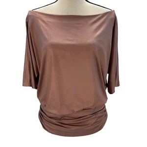 INC International Concepts Short Sleeve Ruched Waist Blouse - Pink - size XL - Picture 1 of 8