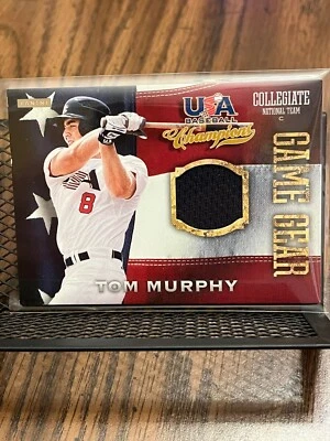 TOM MURPHY 2013 PANINI USA BASEBALL CHAMPIONS GAME GEAR WORN JERSEY PATCH RELIC - Image 1 of 2