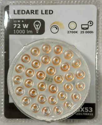 Ikea LEDARE LED Bulb GX53 1000 lumen 2700 K Dimming Adjustable Beam 11W New - Image 1 of 4