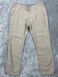 Under Armour Men's Vented Golf Pants 36x32 Straight Beige Pockets Stretch - Picture 1 of 10