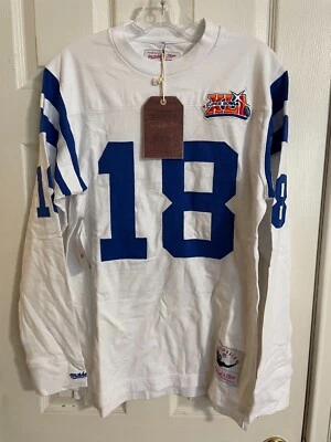 Camiseta deportiva Peyton Manning Indianapolis Colts Mitchell & Ness retro blanca SBXLI Foto 1 de 3