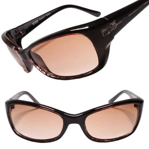 Grunge Style Indie Flair True Vintage Brown Lens Rectangle Sunglasses - Picture 1 of 3