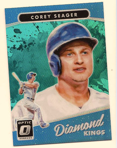 COREY SEAGER 2017 PANINI DONRUSS OPTIC DIAMOND KINGS AQUA REFRACTOR /299
