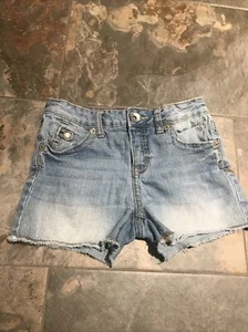 Justice Jeans Shorts 14S Distressed Fringe - Picture 1 of 9