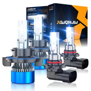 Kit combinado de 4 bombillas de 4 faros LED para Ford F 150 2004-2014 alto/lo + luz antiniebla - Imagen 1 de 11