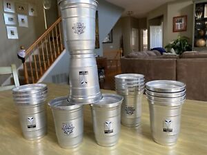 Lot Of 4 Limited Whistling Straits Blackwolf Run Aluminum Beer Drink Cups 16oz
