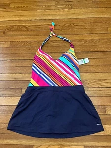 NAUTICA Women's Multi-Color Swimsuit One-Piece Bathing Suit Size Large NWT $118 - Picture 1 of 5