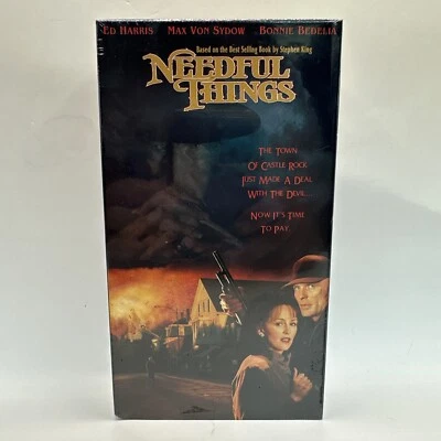 Needful Things (VHS, 1994) Sealed New Line Home Video wartermark - Image 1 of 4