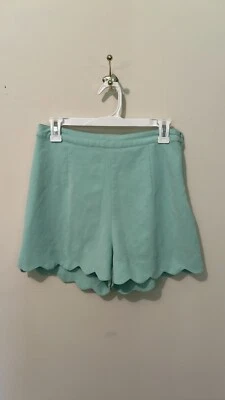 Pantalones Cortos Altar’d State Para Mujer Grandes Verde Menta Vestido Pantalones Cortos Dobladillo Festoneado Forrados Foto 1 de 4