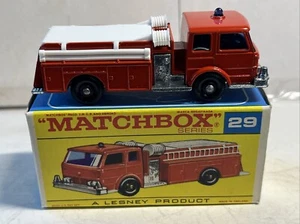 1960’s Matchbox Lesney # 29 Fire Pumper Truck  + Box Nm To Mint! Never Played! - Picture 1 of 5