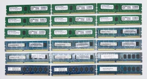 [QTY: 18] Samsung Hynix Ramaxel 2GB PC3-10600 / 10600U 2Rx8 DIMM DDR3 RAM Tested - Picture 1 of 8
