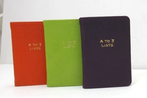Address Book A TO Z LISTS 3x4" MINI Phone Leather Cover Post Miniatures Green - Picture 1 of 6