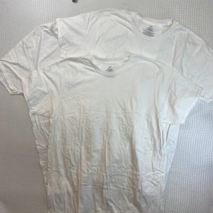 Lot Of 3 George Men's White Crew Neck Short Sleeve Cotton Tag-Free T-Shirt SZ XL - Picture 1 of 7