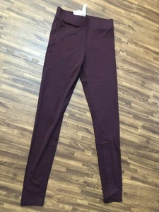 Forever 21 Women’s Leggings Burgundy Nylon Blend Size S Small - Picture 1 of 5