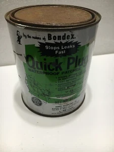 Vintage Bondex Quick Plug 3 Lb Tin, Still Has 2 Pounds In It. - Picture 1 of 8