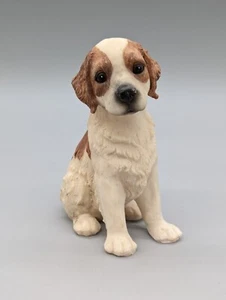 Resin Hollow Saint Bernard Mix Dog Figure 5" Statue Figurine Home Decor - Picture 1 of 8