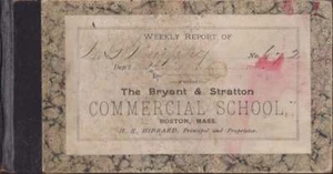 Education / Weekly Report Book of the Bryant & Stratton Commercial School 1901 - Bild 1 von 2