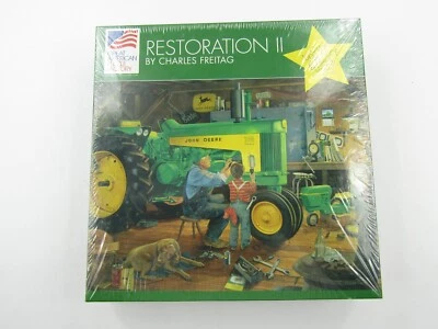 VTG John Deere Puzzle Over 1000 Pieces Restoration II By Charles Freitag Sealed - Image 1 of 4