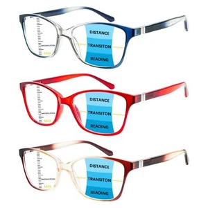 3 Pack Progressive Multifocus Reading Glasses Blue Light Blocking Multifocal ... - Picture 1 of 7