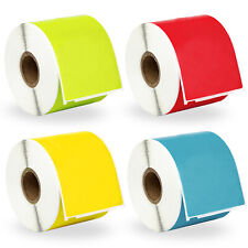 DYMO LW 30256 - 24 Rolls - 6 each BLUE YELLOW RED GREEN - Large Shipping Labels