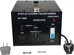 Convertidor de voltaje Seven Star ST-1000 vatios 110 220 voltios 110 V 220 V transformador - Imagen 1 de 2