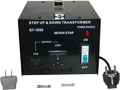 Seven Star ST-1000 Watt 110 220 Volt Voltage Converter 110v 220v Transformer - Image 1 of 2