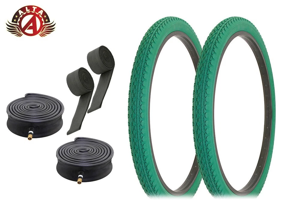 ШИНЫ ALTA 26 x 2,125 зеленые HF-133 с высокопрочными трубками и ободками. - Изображение 1 из 1