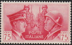 Stamp Italy SC 417 WWII War Adolf Hitler Mussolini MNG