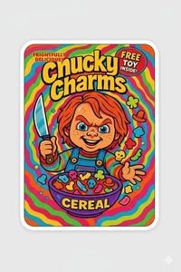 Chucky Charms Aufkleber Abziehbild Telefon Laptop PICK ONE  - Bild 1 von 1