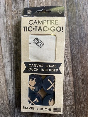 Campfire Tic-Tac-Toe GO Travel Edition Outdoor Game W/Canvas Pouch Gift NEW USA - Image 1 of 4