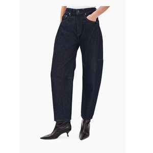 Rag & Bone Women's Charlie High Rise Barrel Leg Jeans Black Stone Wash- Size 27 - Picture 1 of 12