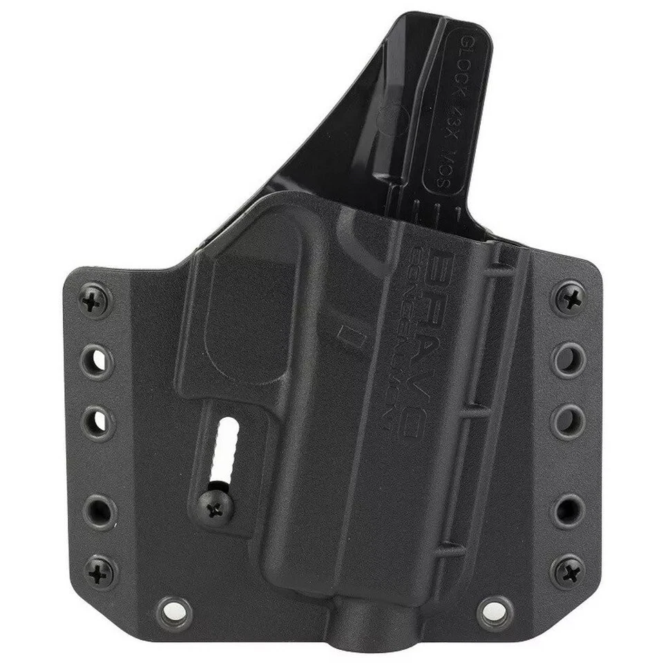 Bravo Concealment BCA OWB Holster Right Black Polymer Fits Glock 43/43X/43X MOS - Image 1 of 1