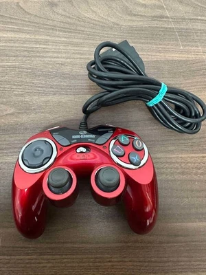 Game Elements Red Wired Rumble Controller For Sony PlayStation 2 PS2 5E - Image 1 of 3