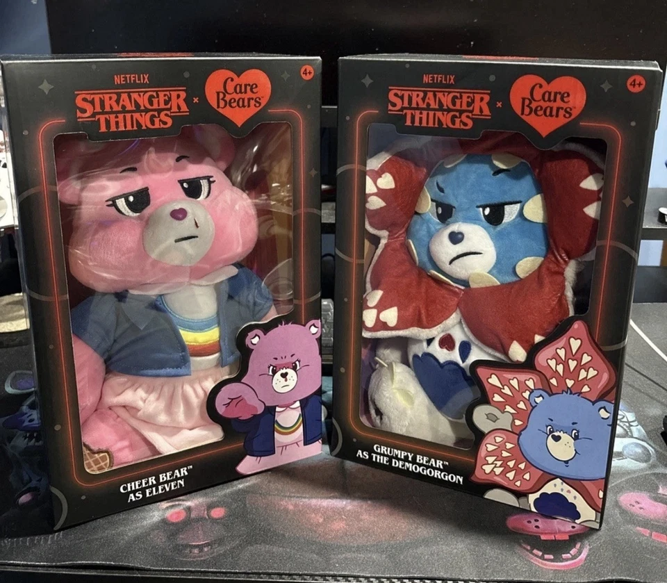 Stranger Things x Care Bears Grumpy Demogorgon & Cheer Bear Eleven ENVIO RÁPIDO! - Imagem 1 de 1