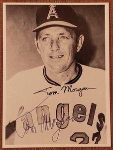 Tom Morgan Auto California Angels Vintage Original Baseball 4x6 Photo JSA - Picture 1 of 8